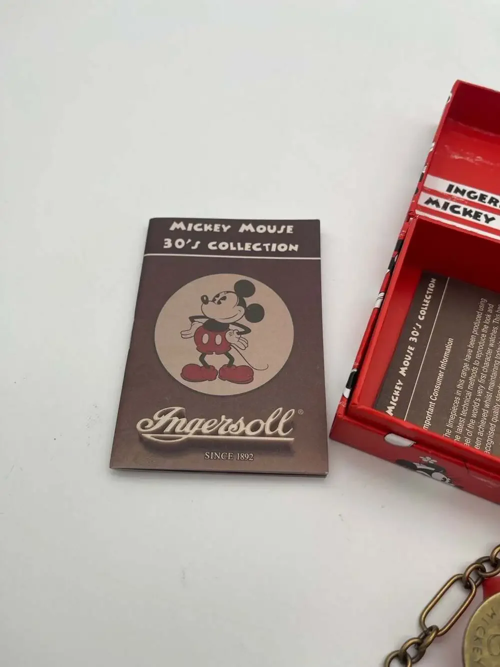 Ingersoll Mickey Mouse 30's Collection Pocket Watch Disney Parks Limited Edition